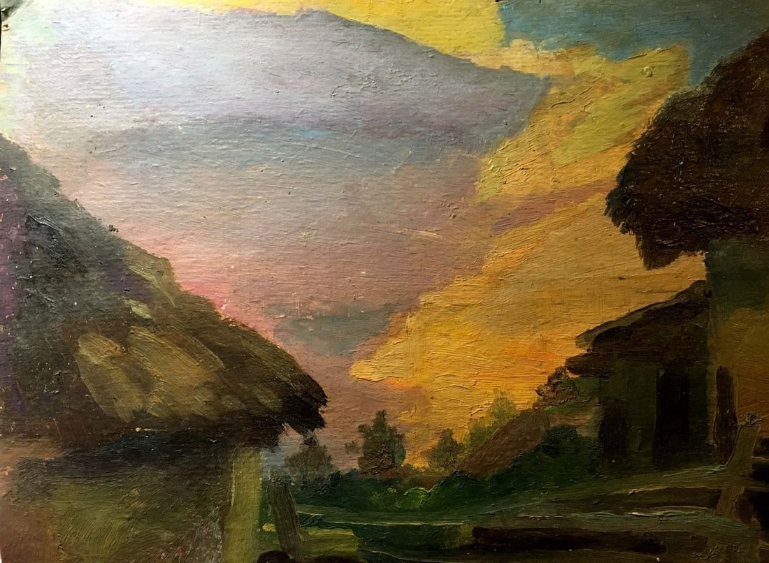 Rural street oil painting Yaroshenko Nikolai Alexandrovich - 5