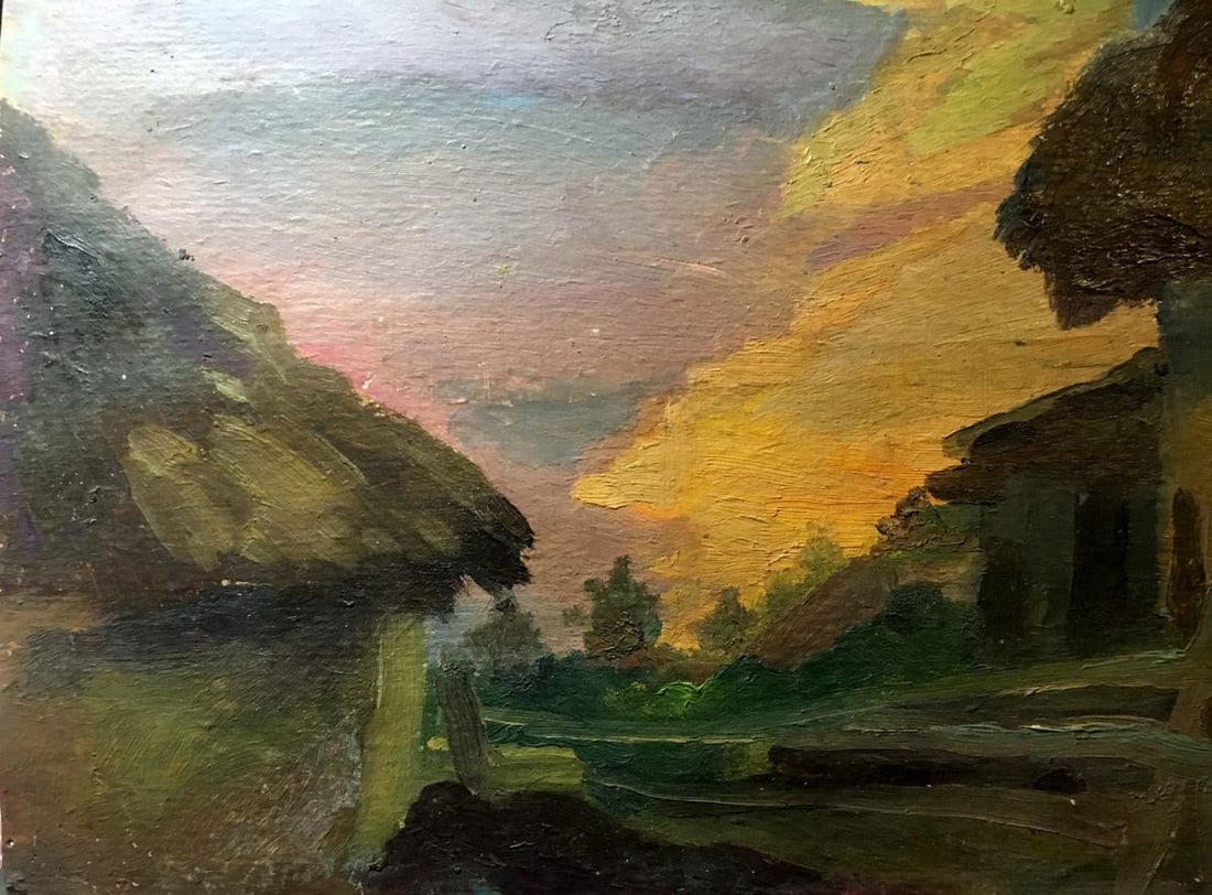 Rural street oil painting Yaroshenko Nikolai Alexandrovich - 6