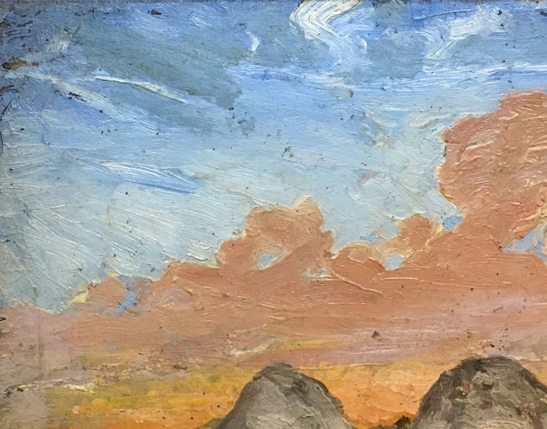 Oil painting Evening in the meadow Alexander Georgievich Cherkass - 4