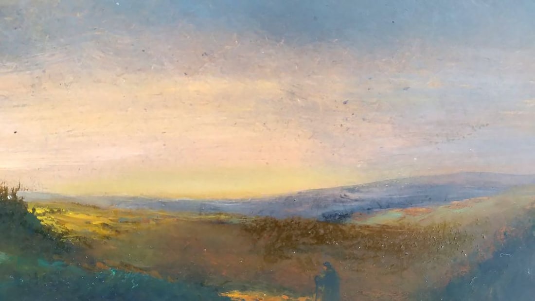 Oil painting Evening landscape Unknown author - 4