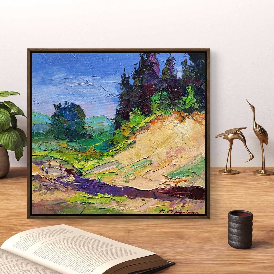 Oil painting Near a mountain stream Boris Serdyuk - 2