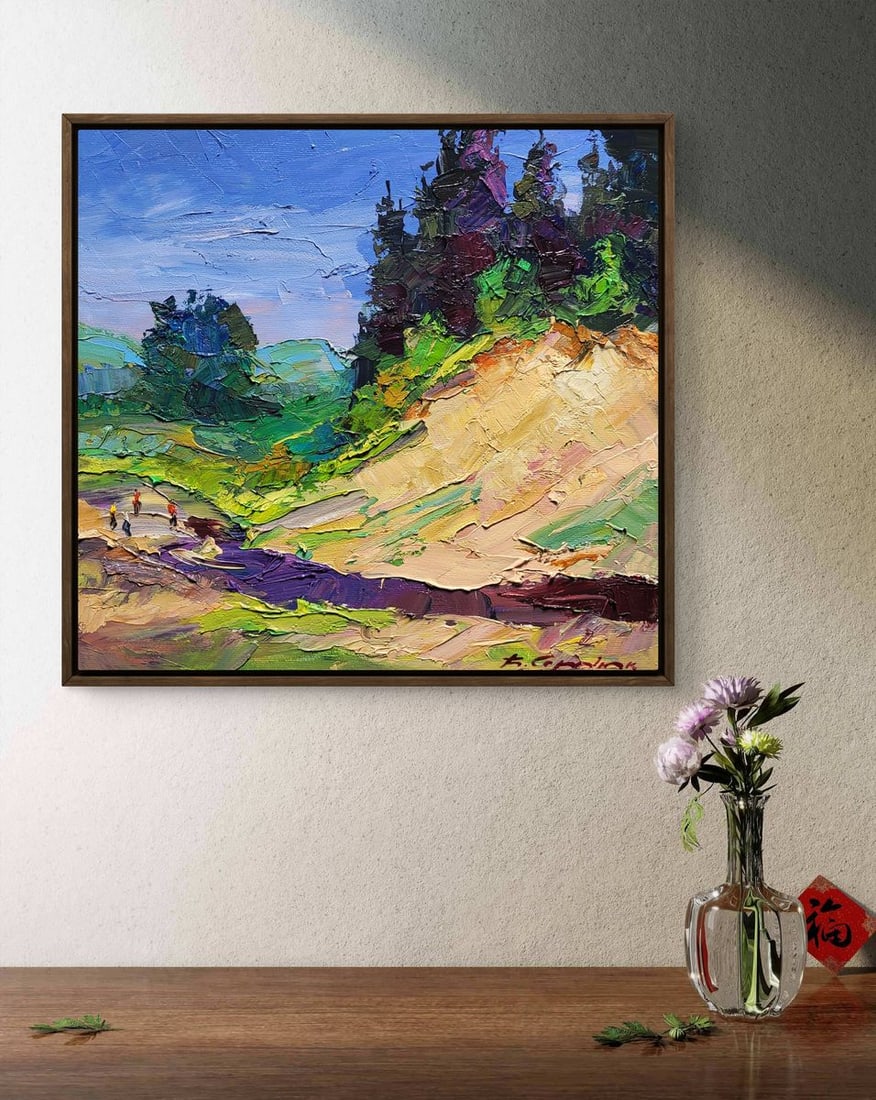 Oil painting Near a mountain stream Boris Serdyuk - 3