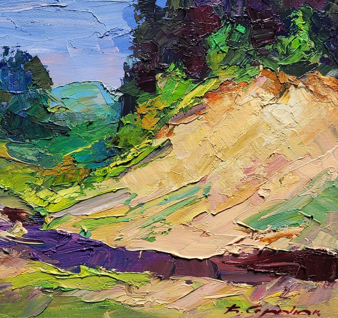 Oil painting Near a mountain stream Boris Serdyuk - 7