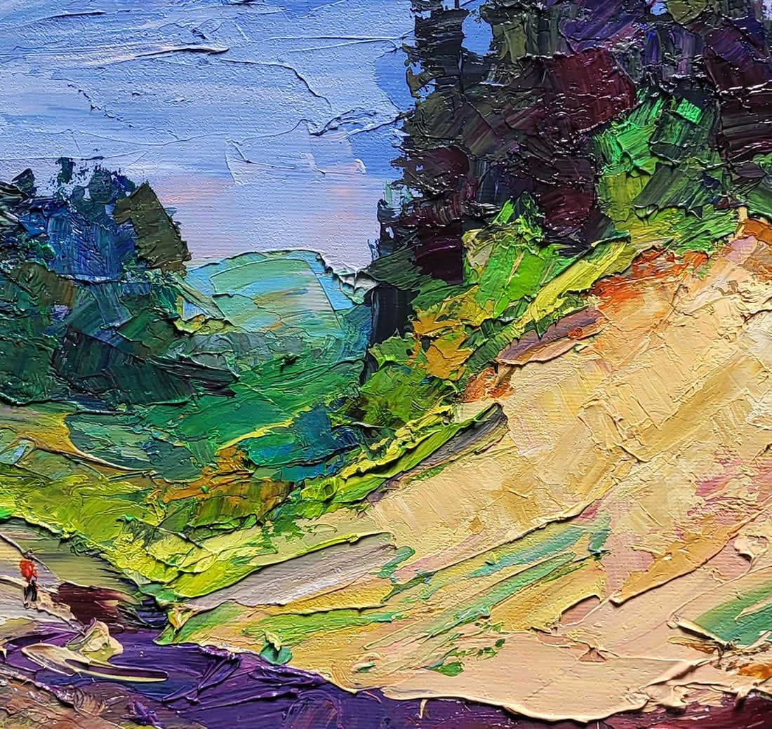 Oil painting Near a mountain stream Boris Serdyuk - 8