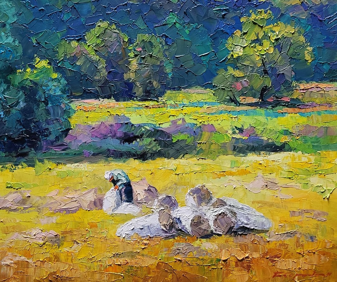 Oil painting Hay for the Winter Boris Serdyuk - 7