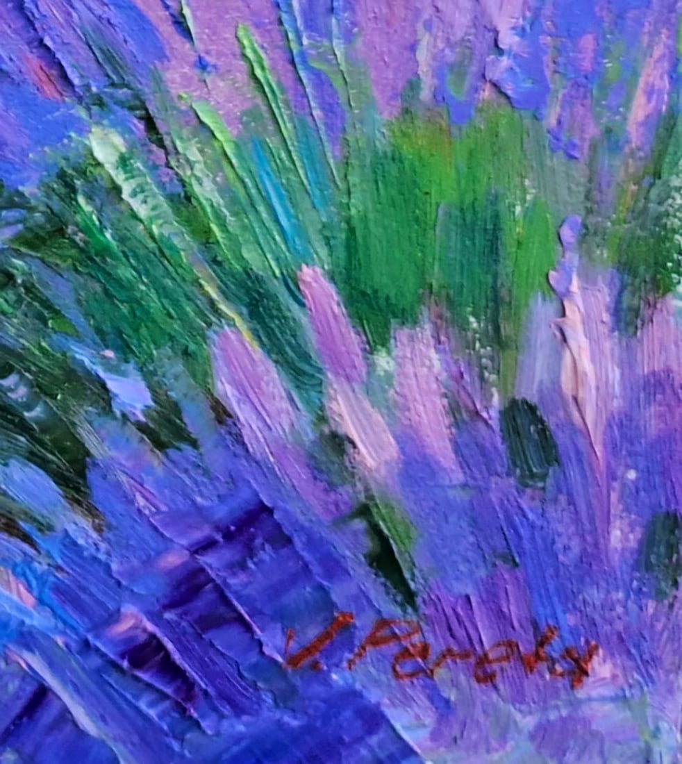 Oil painting Lavender Field Early Morning Vyacheslav Pereta - 6