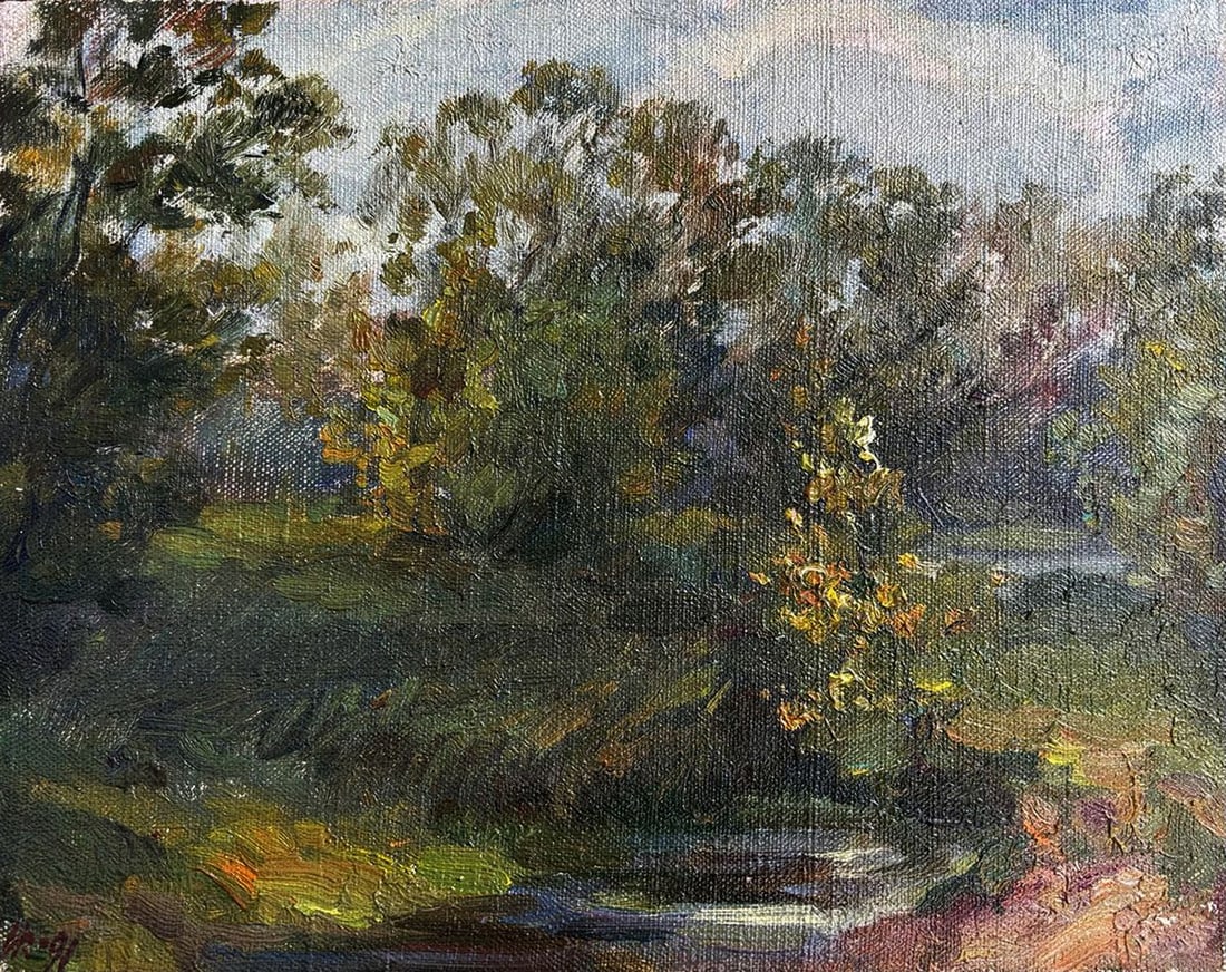 Oil painting After the Rain Ivan Kovalenko: Title: Oil painting After the Rain Ivan Kovalenko Description: No.Koval 257 *** ABOUT THIS PAINTING *** * TITLE: "After the Rain" * ARTISTS: Ivan Kovalenko * SIZE: 24x30 cm/'9.44x11.81 inches' *