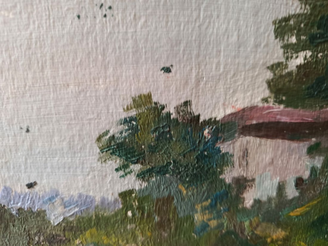 Oil painting A walk along a summer path Unknown artist - 3