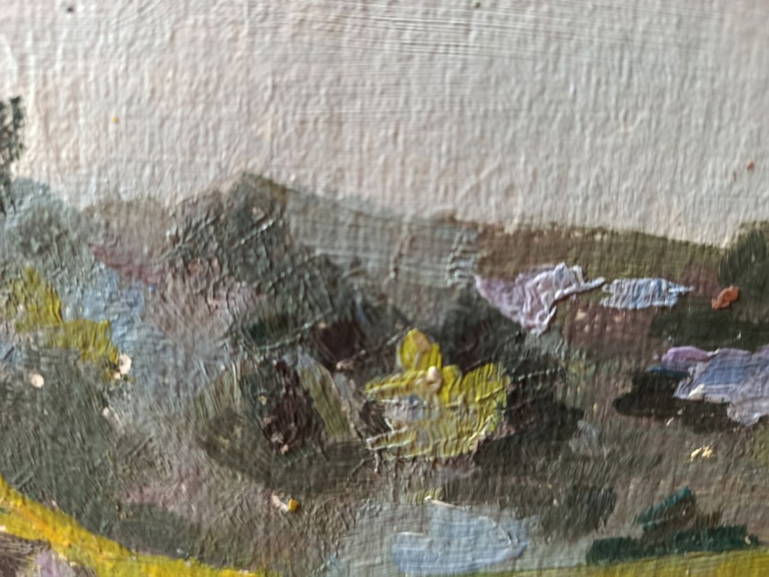 Oil painting A walk along a summer path Unknown artist - 7