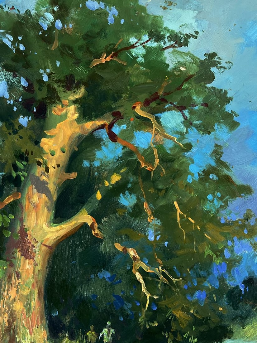 Oil painting Daytime road into the forest Yuriy Suprunchuk - 4