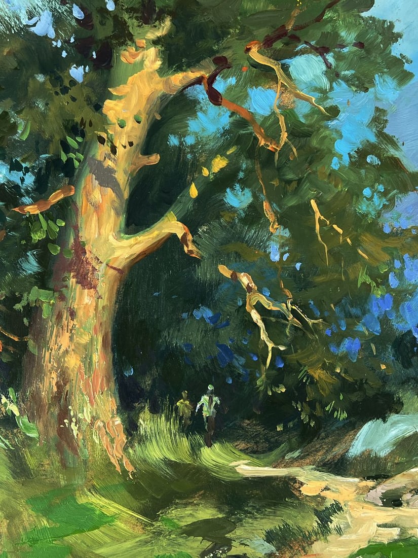Oil painting Daytime road into the forest Yuriy Suprunchuk - 6