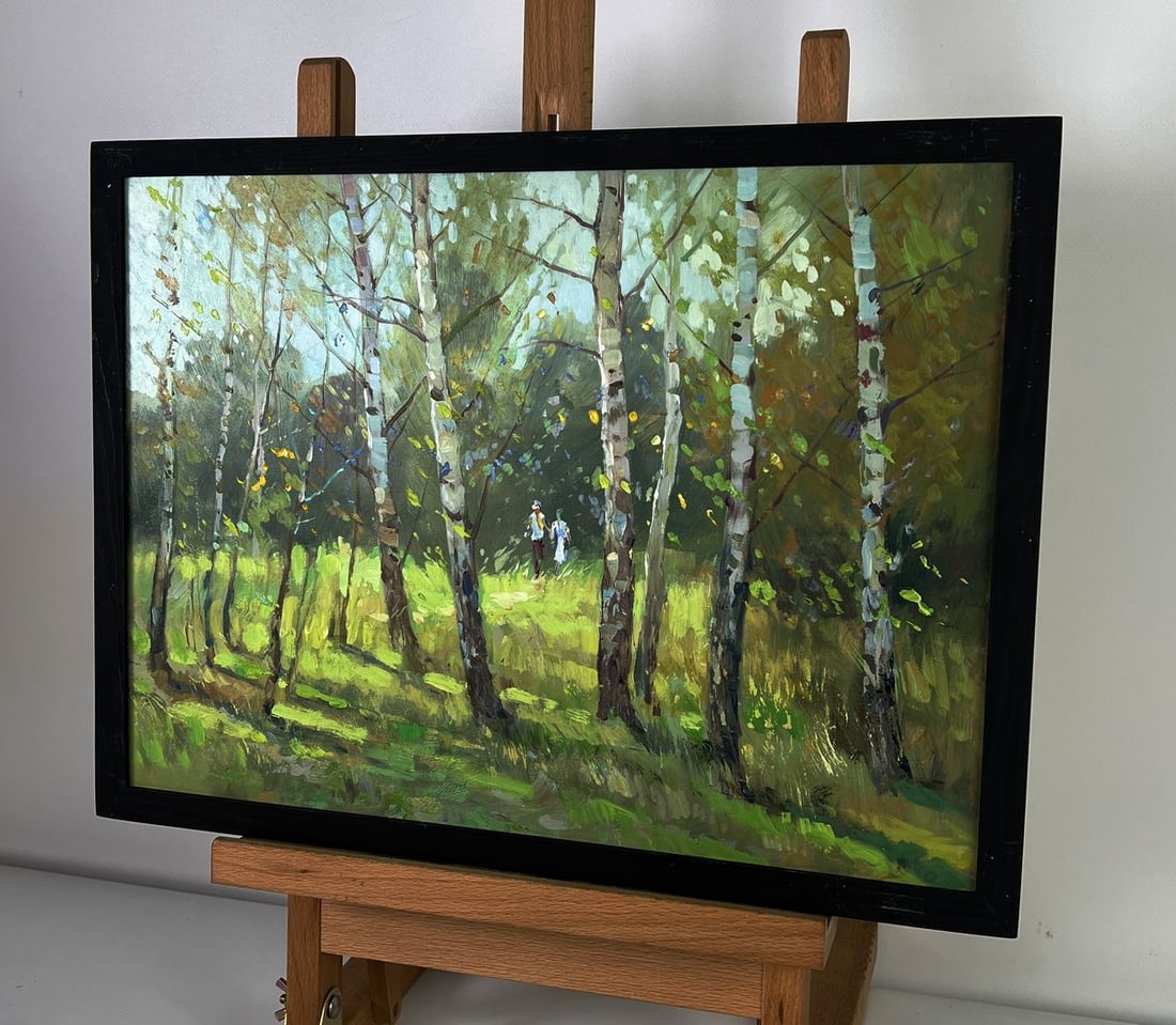 Oil painting A walk among the birches Yuriy Suprunchuk - 2