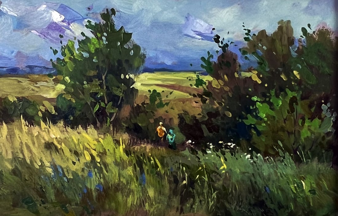 Oil painting A walk through cloudy nature Yuriy Suprunchuk - 3