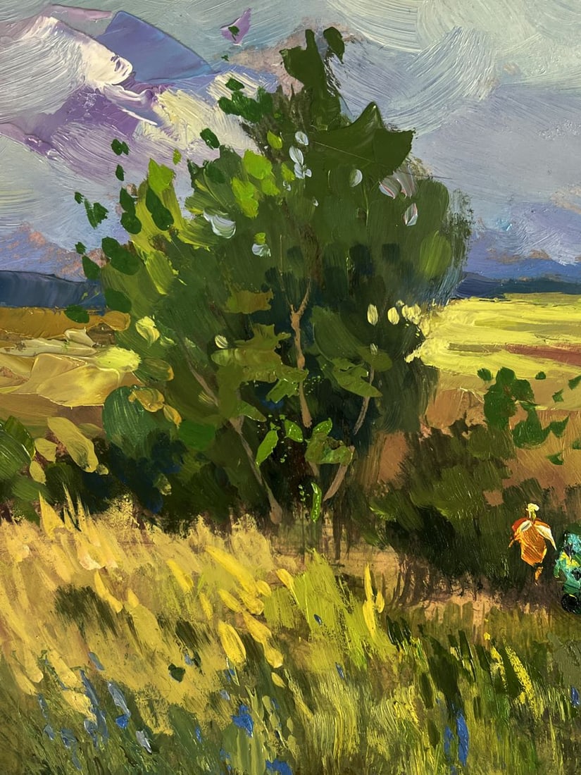 Oil painting A walk through cloudy nature Yuriy Suprunchuk - 4