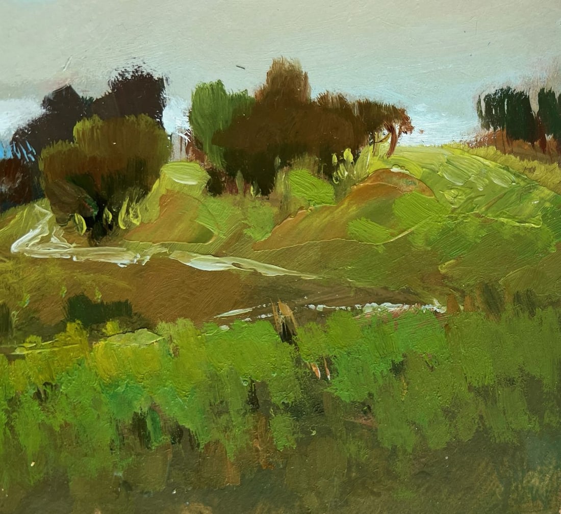 Oil painting A path through summer meadows Yuriy Suprunchuk - 4