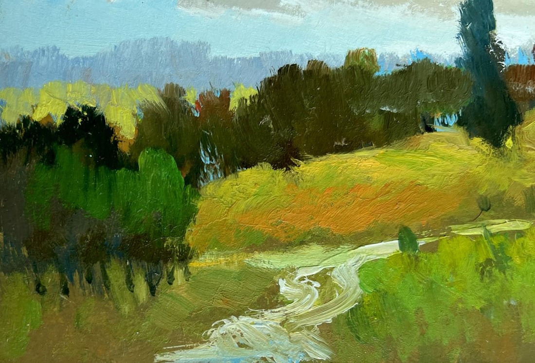 Oil painting A path through summer meadows Yuriy Suprunchuk - 7