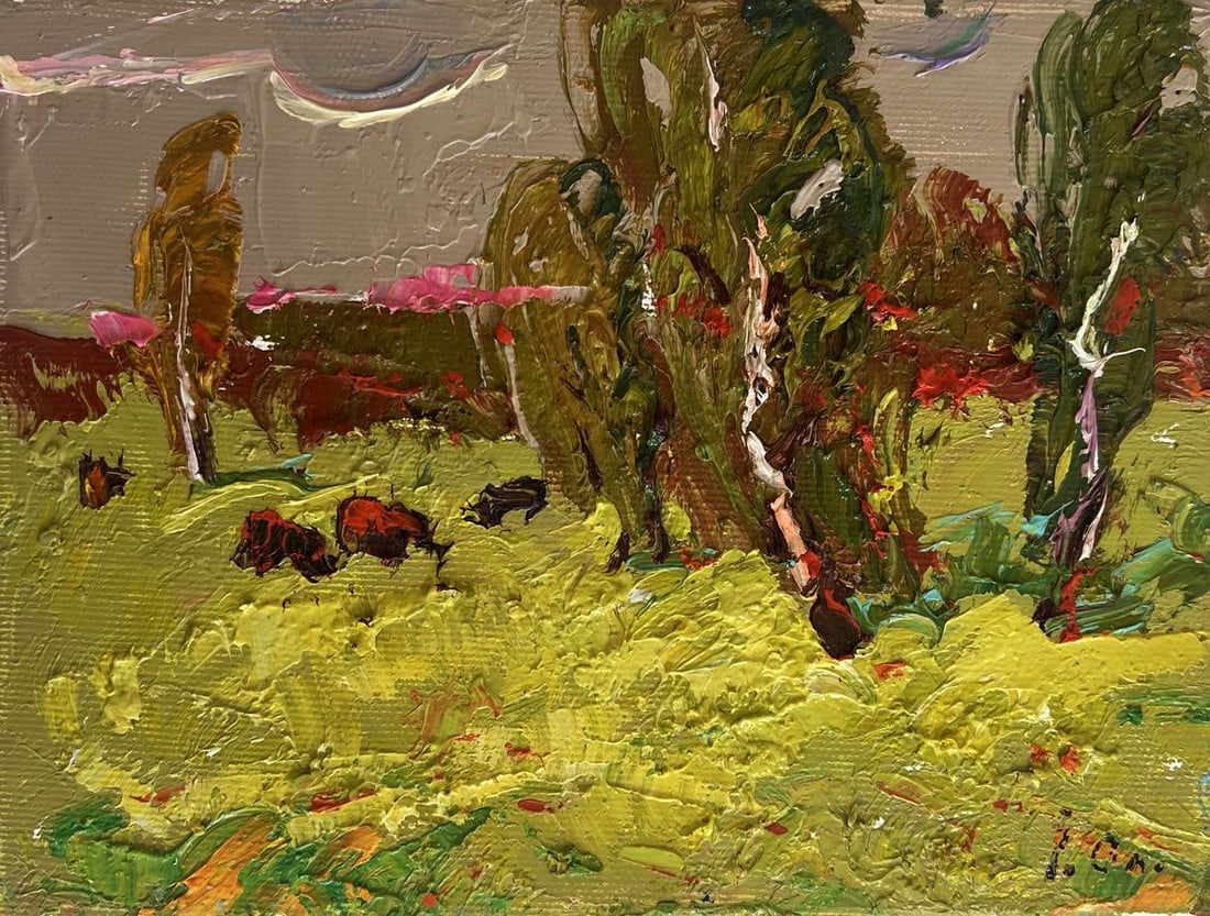 Oil painting Juicy summer meadows Alex Kalenyuk - 3