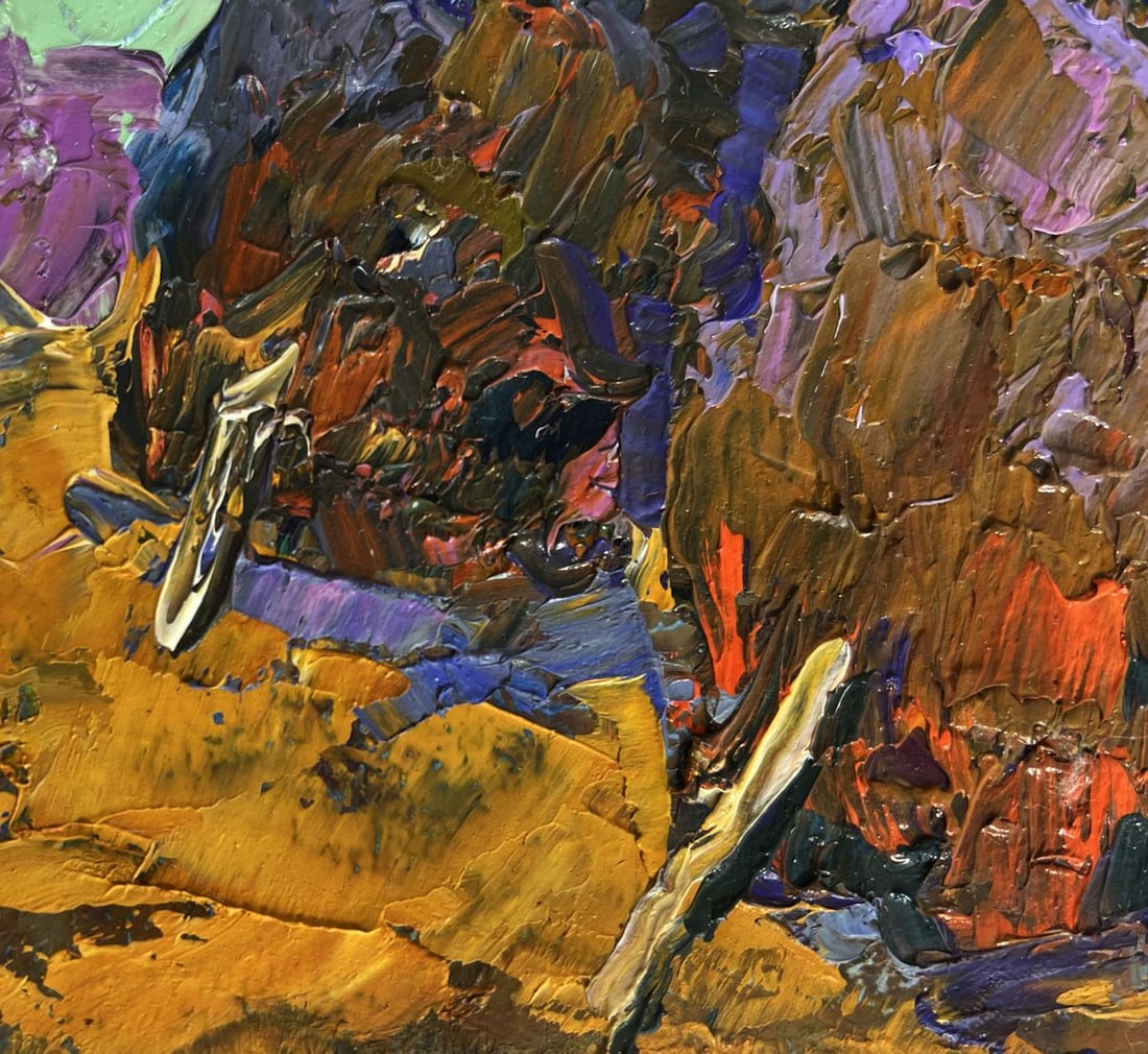 Oil painting Haystacks on a golden field Alex Kalenyuk - 4