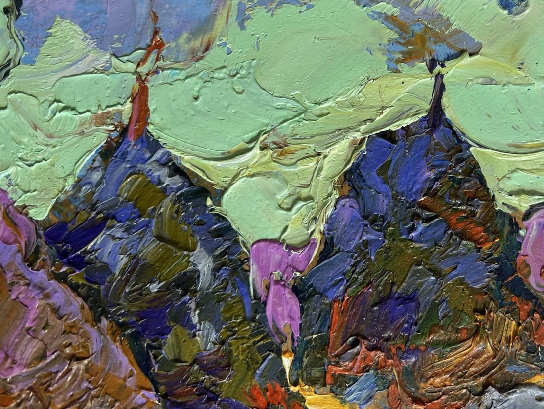 Oil painting Haystacks on a golden field Alex Kalenyuk - 5