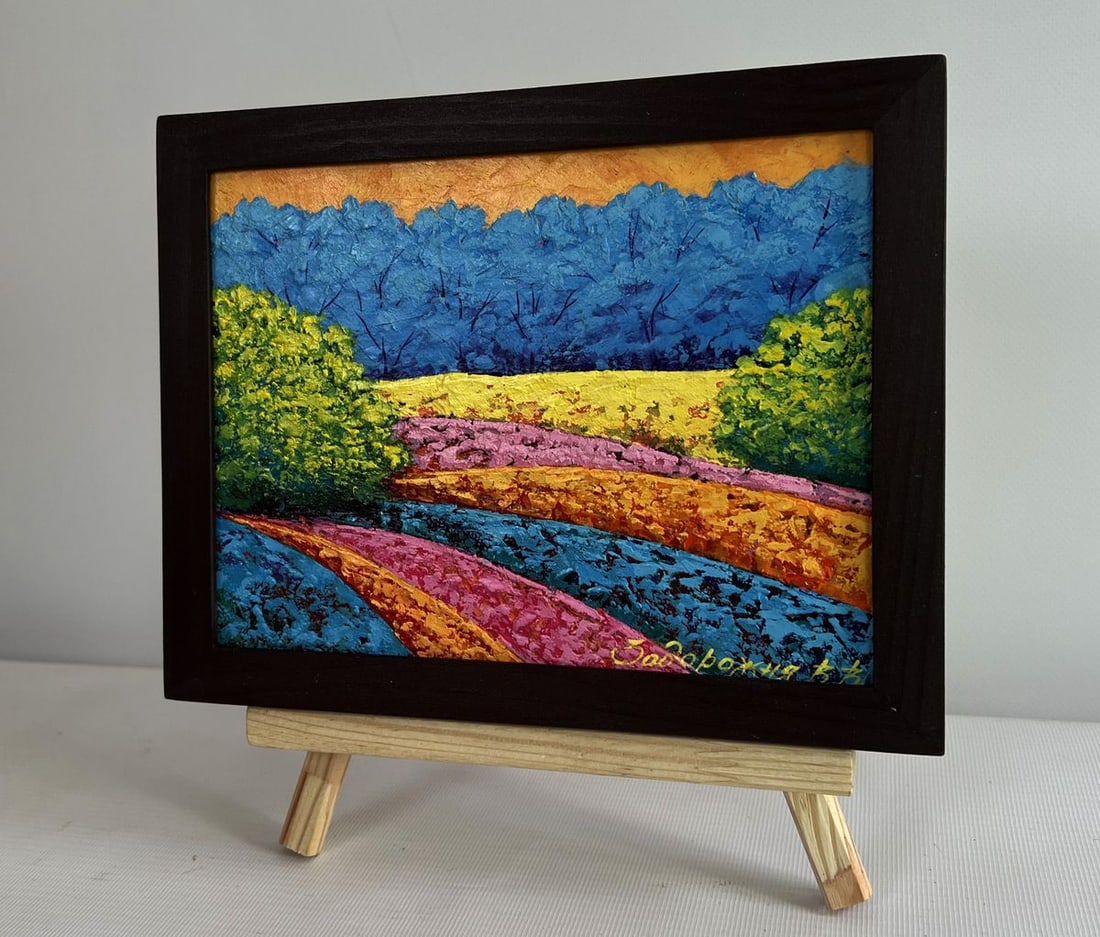 Oil painting Summer twilight in the forest V. Zadorozhnya - 2