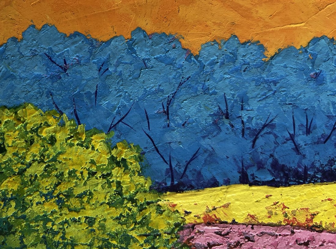 Oil painting Summer twilight in the forest V. Zadorozhnya - 5