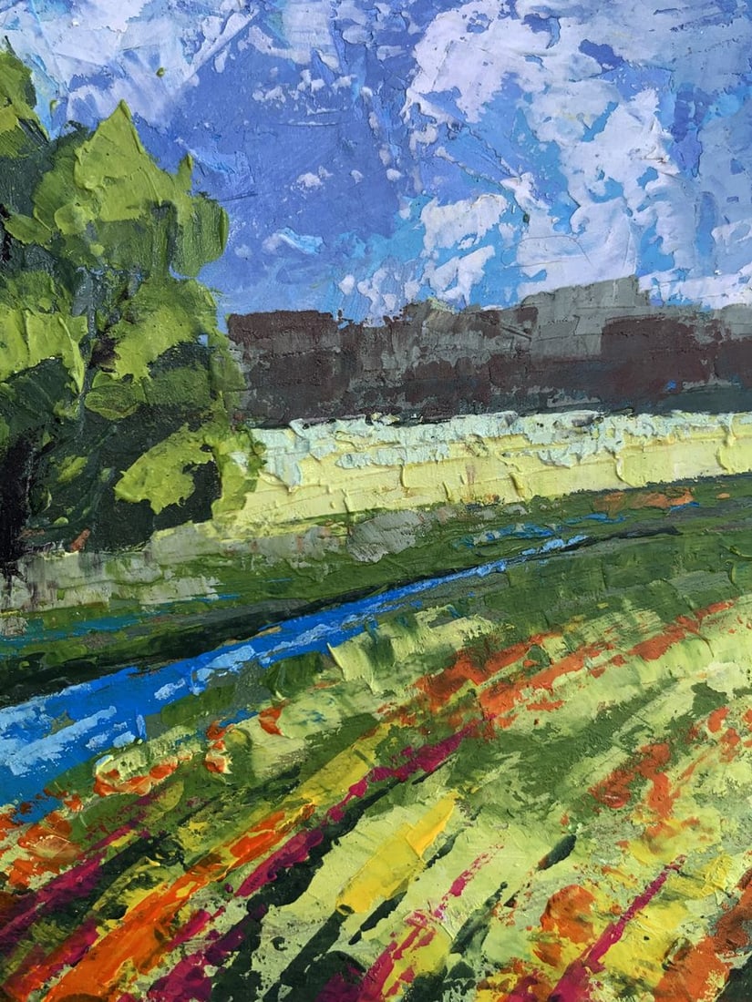 Oil painting Green fields under clear skies V. Zadorozhnya - 6