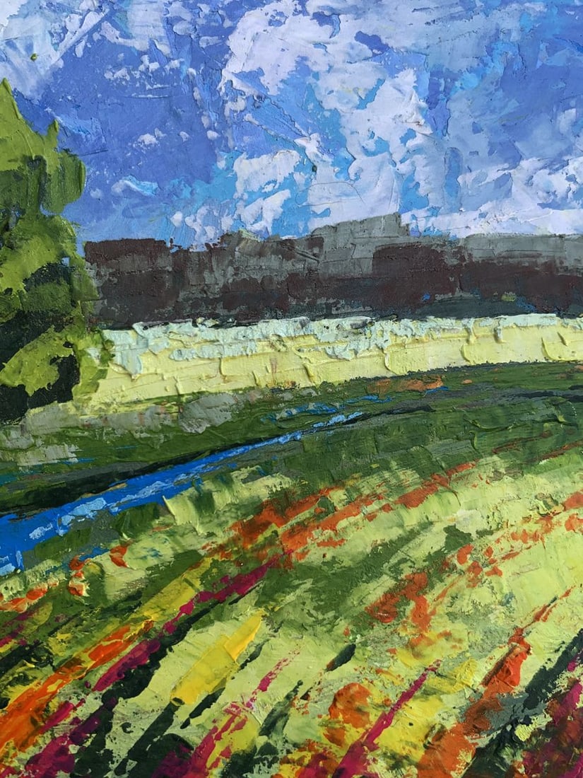 Oil painting Green fields under clear skies V. Zadorozhnya - 7