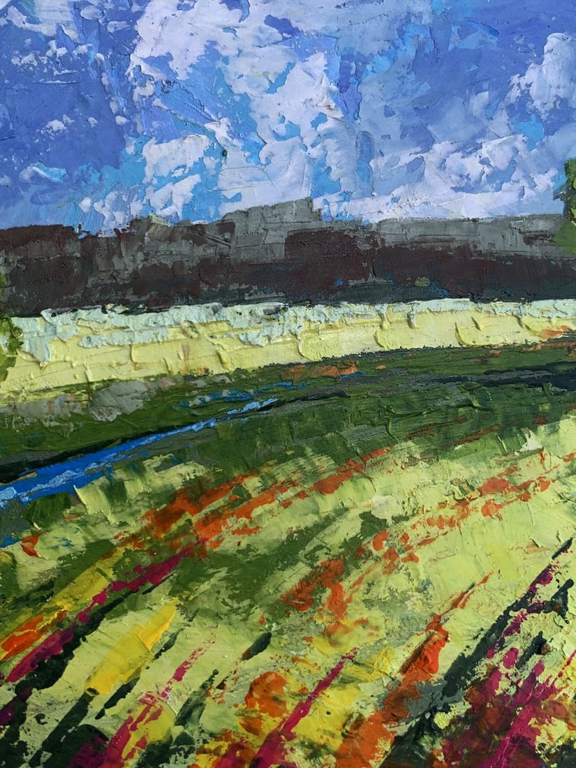 Oil painting Green fields under clear skies V. Zadorozhnya - 8
