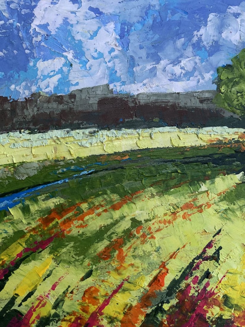 Oil painting Green fields under clear skies V. Zadorozhnya - 9