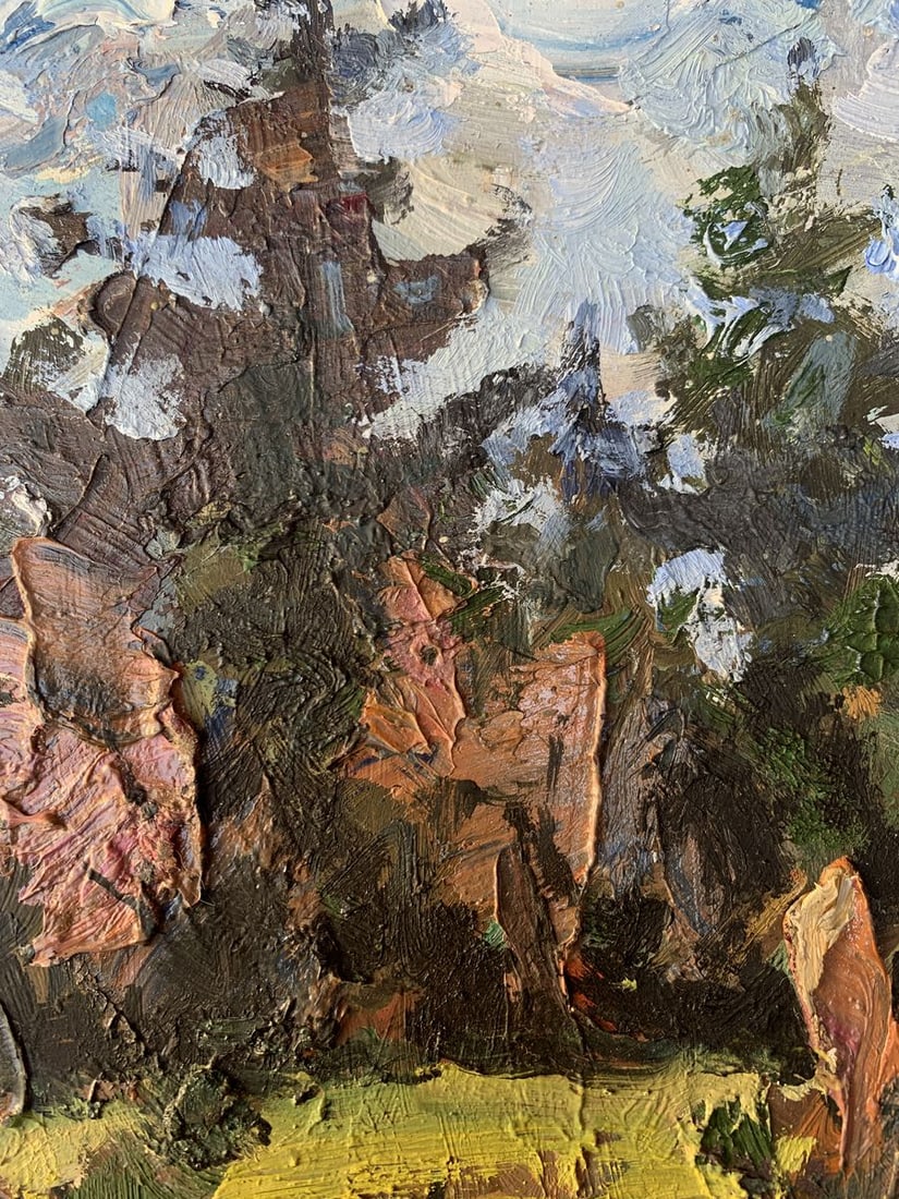 Oil painting There are tall trees in the forest Leonid Maistrenko - 7