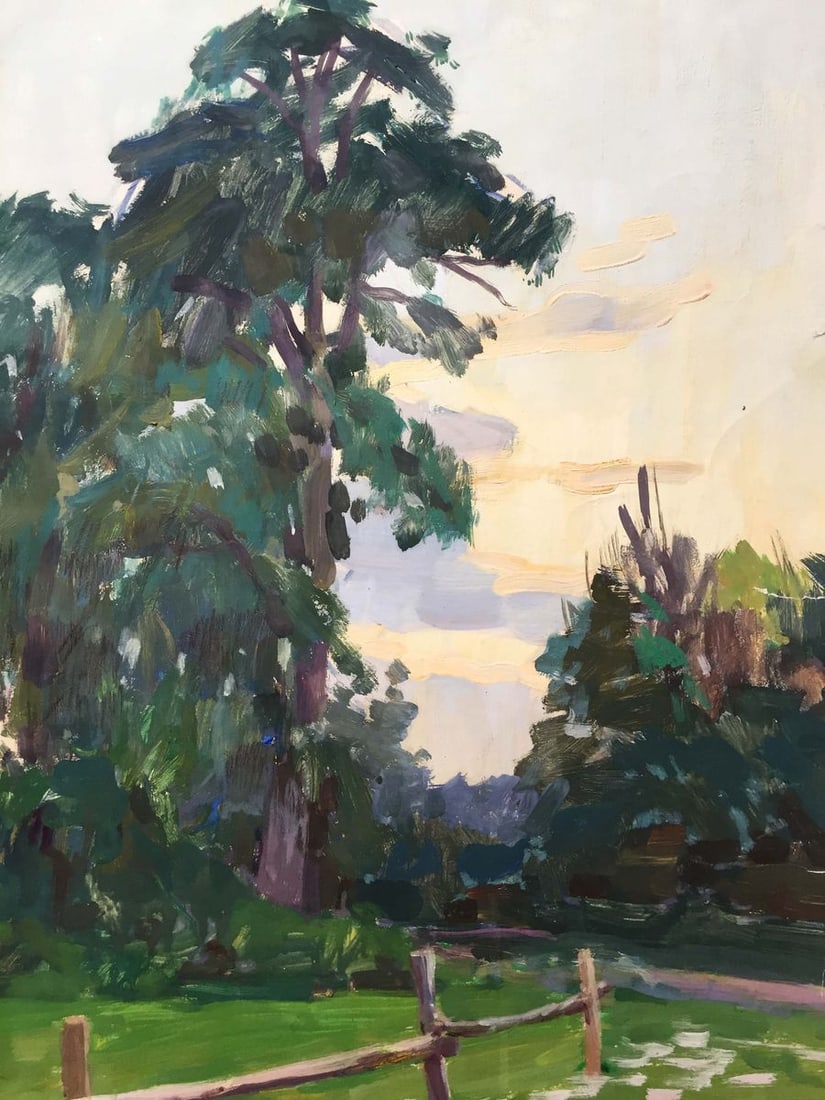 Gouache painting It's getting dark Chernikov Vladimir Mikhailovich - 2