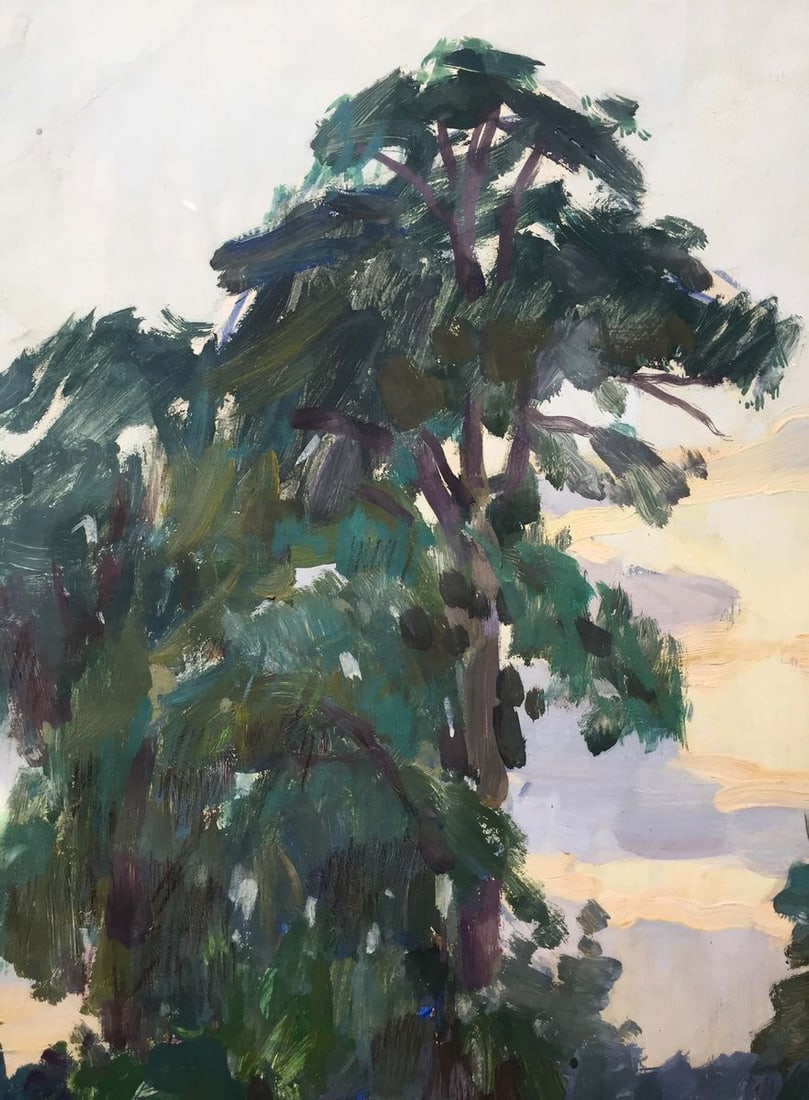 Gouache painting It's getting dark Chernikov Vladimir Mikhailovich - 3
