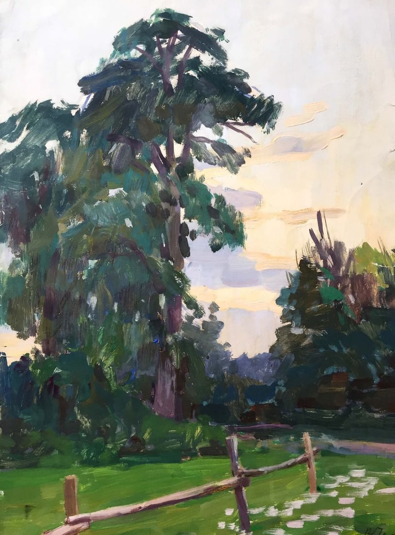Gouache painting It's getting dark Chernikov Vladimir Mikhailovich - 4