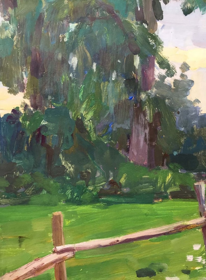Gouache painting It's getting dark Chernikov Vladimir Mikhailovich - 5