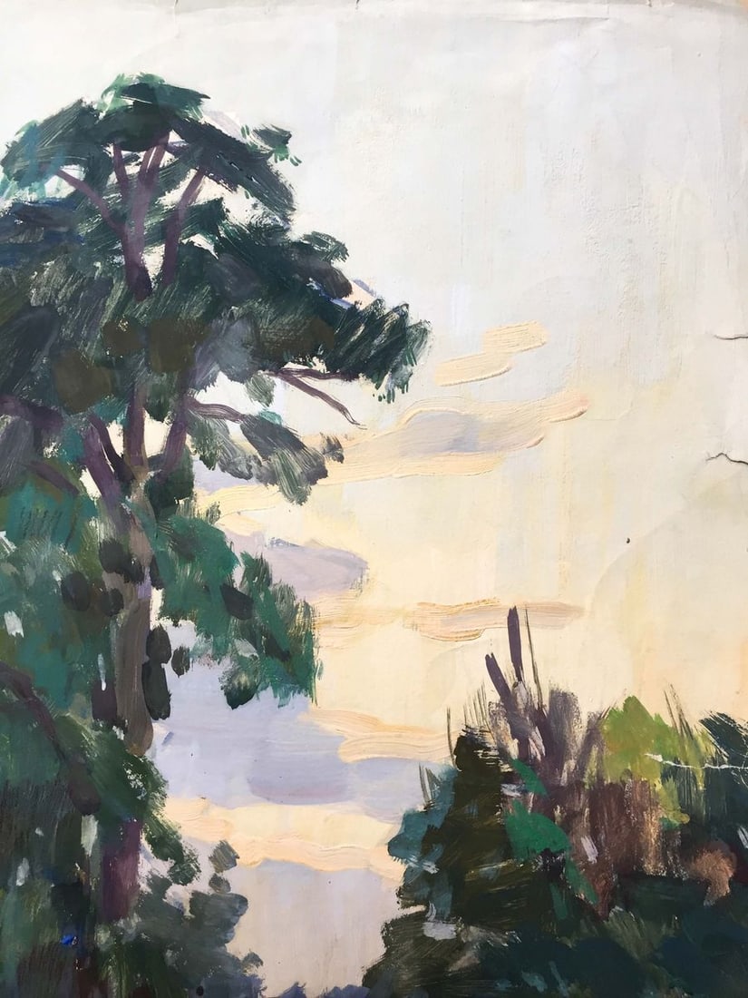 Gouache painting It's getting dark Chernikov Vladimir Mikhailovich - 6