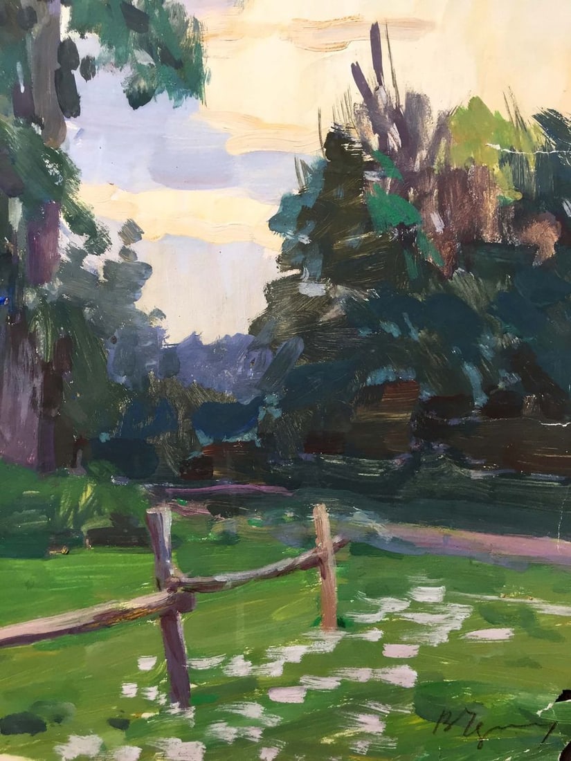 Gouache painting It's getting dark Chernikov Vladimir Mikhailovich - 7