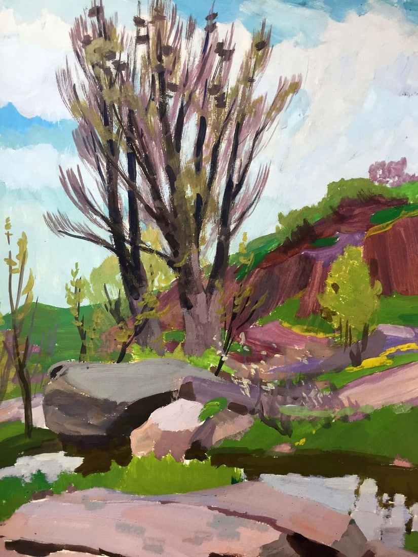 Gouache painting Natural landscape Chernikov Vladimir Mikhailovich - 2