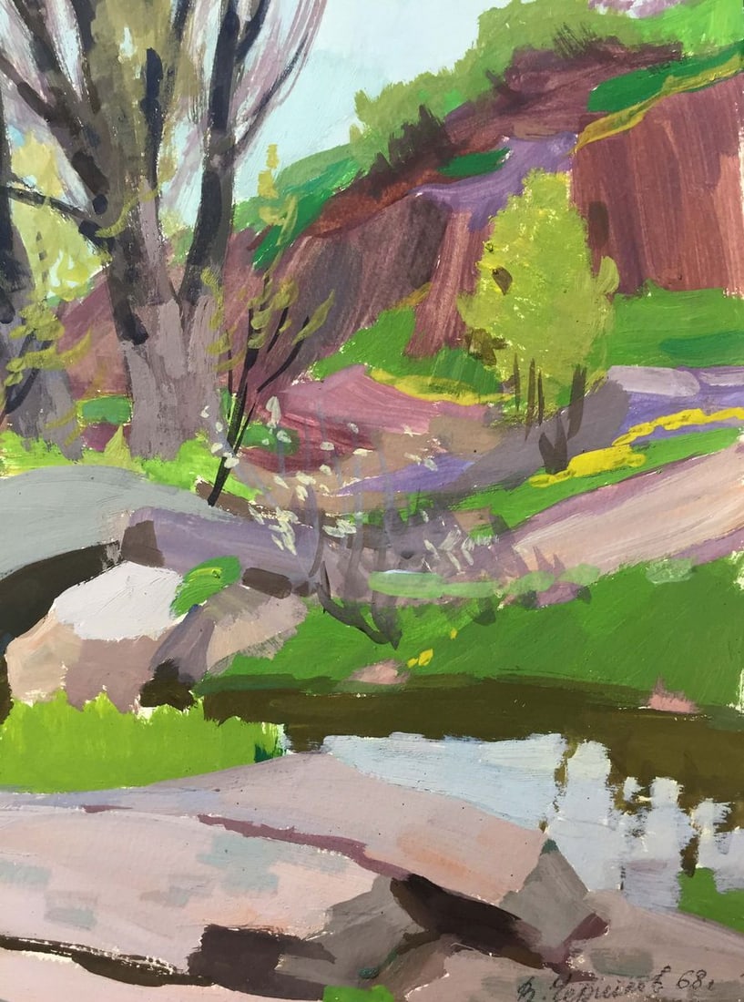 Gouache painting Natural landscape Chernikov Vladimir Mikhailovich - 7