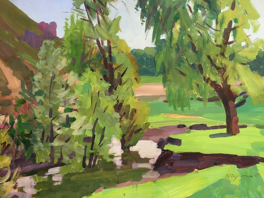 Gouache painting Natural landscape Chernikov Vladimir Mikhailovich - 2