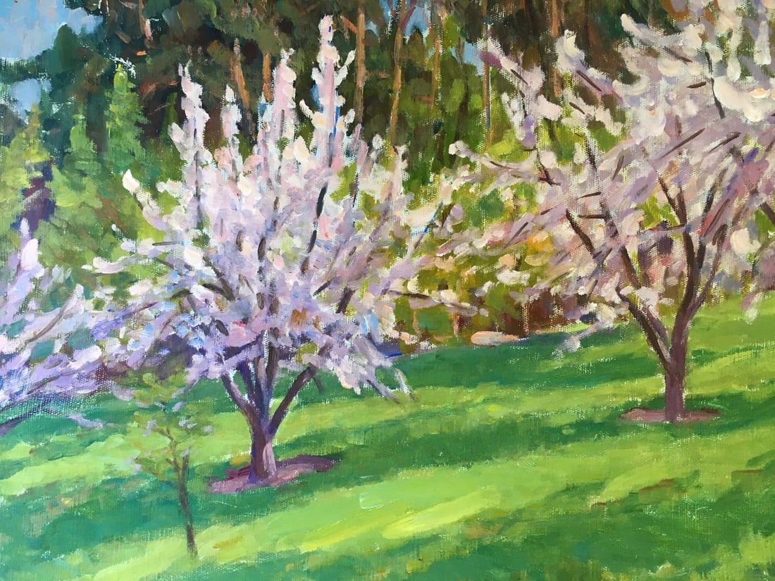 Oil painting Trees bloom Chernikov Vladimir Mikhailovich - 2