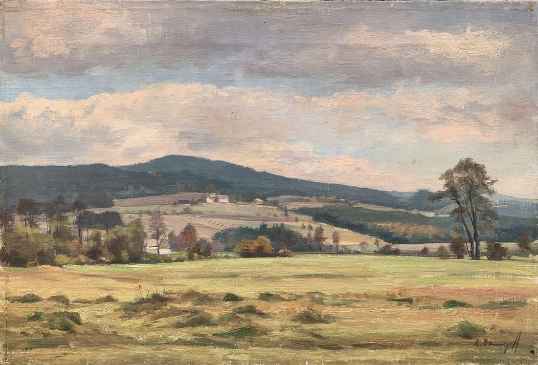 Oil painting Steppe: Title: Oil painting Steppe Description: No.1493 *** ABOUT THIS PAINTING *** * TITLE: " Steppe " * ARTISTS: Unknown artist * SIZE: 41?60 cm/' 16,14?23,62 inches' * MEDIUM: oil. canvas * HAND PAINTED: