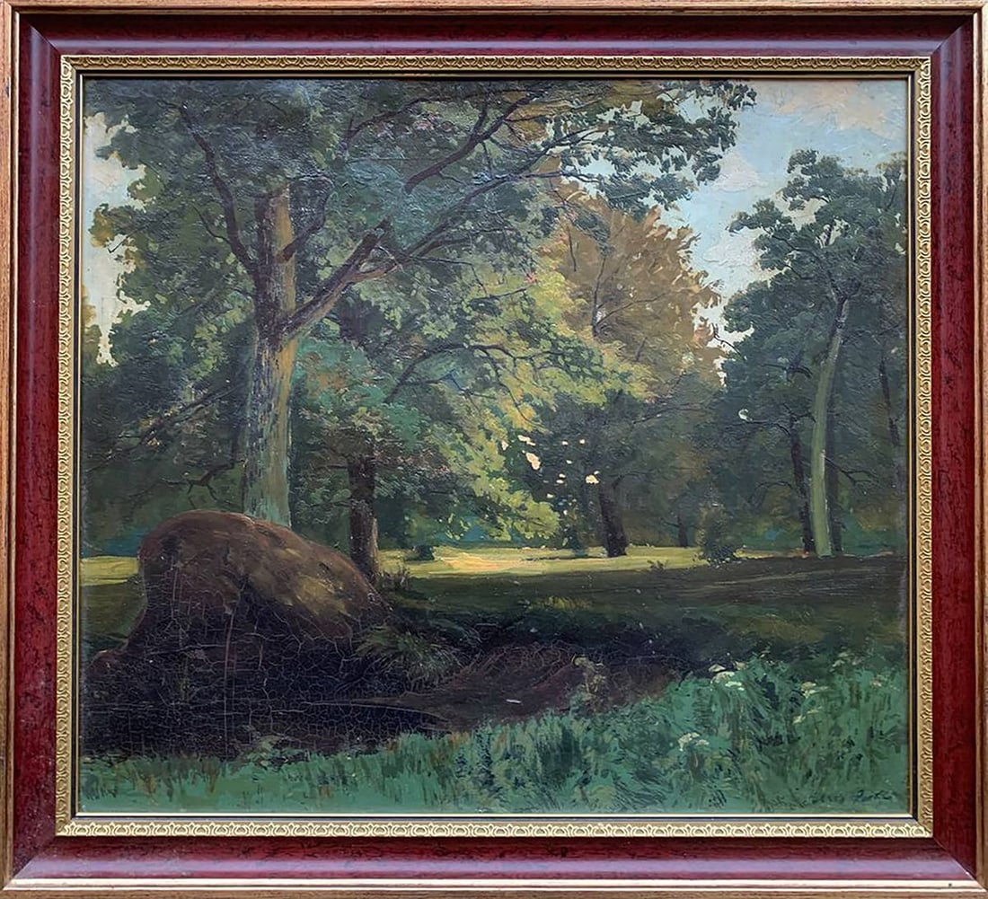 Oil painting Forest landscape Henry Park (1 of 10)
