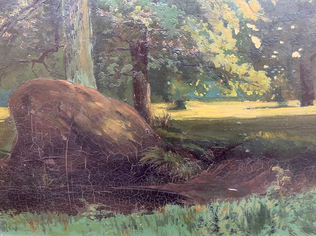 Oil painting Forest landscape Henry Park - 6