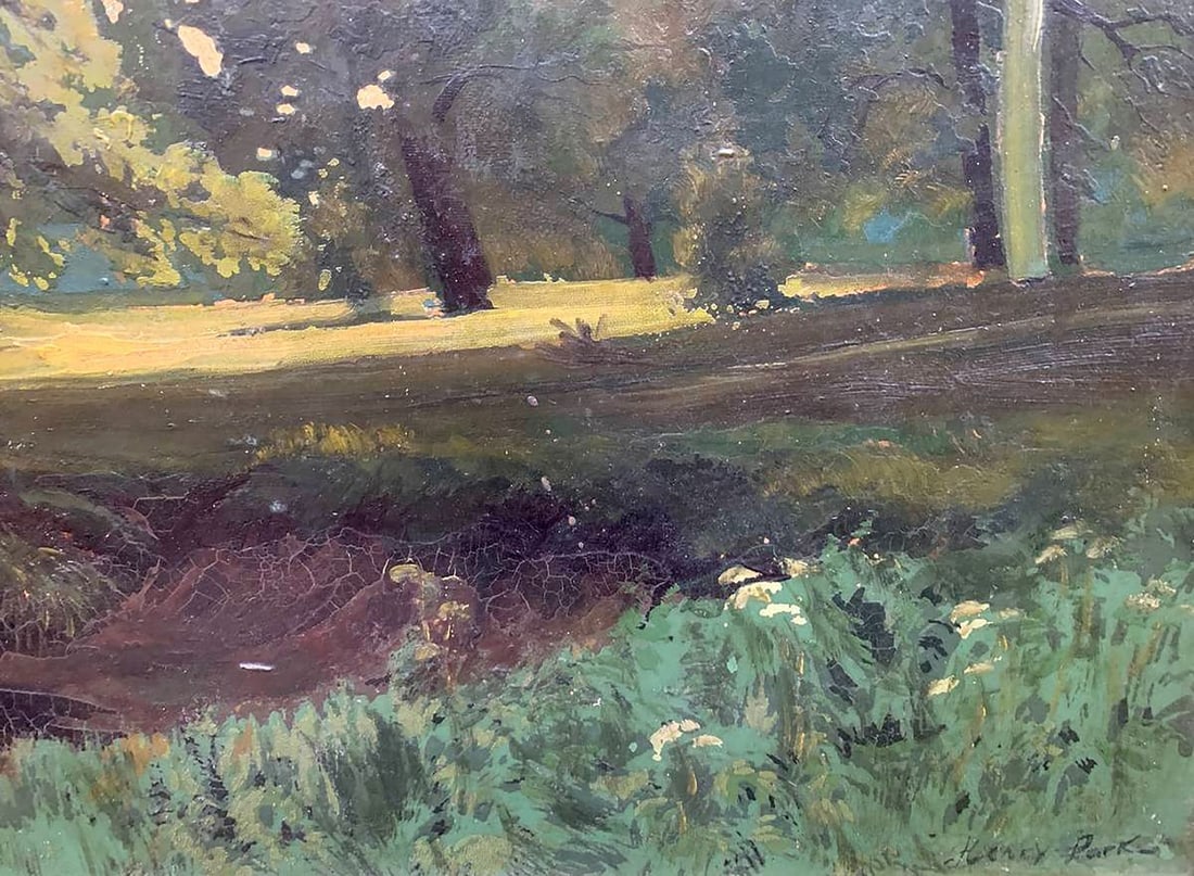 Oil painting Forest landscape Henry Park - 8