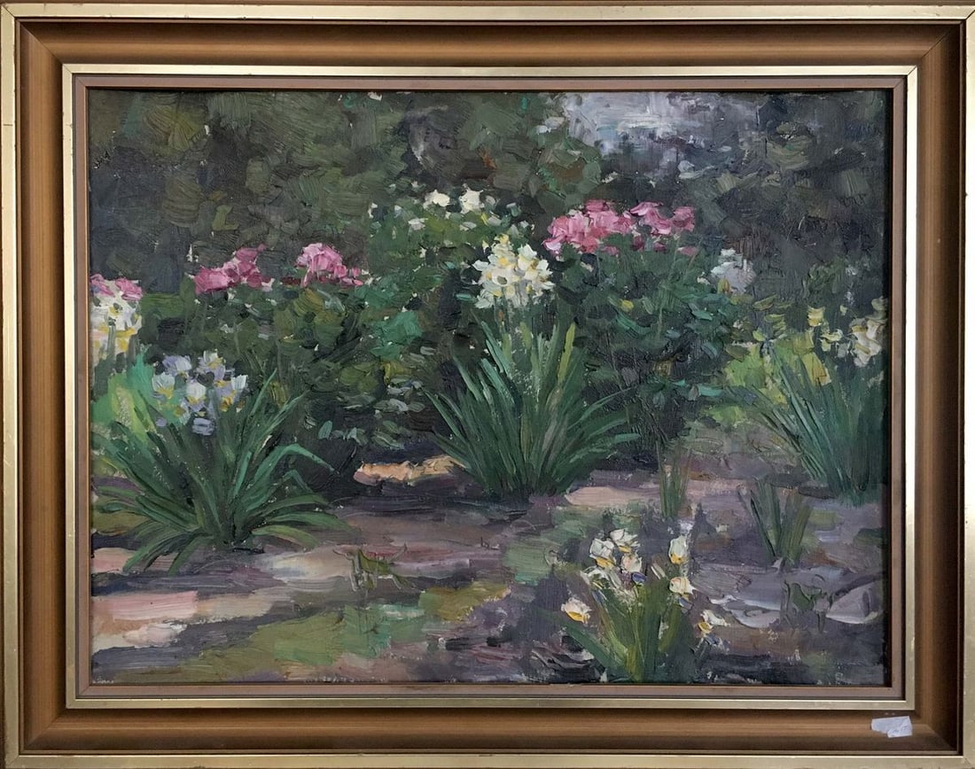 Oil painting Flower garden G. Cherkasskiy: Title: Oil painting Flower garden G. Cherkasskiy Description: No.Verns 38 *** ABOUT THIS PAINTING *** * TITLE: "Flower garden" * ARTISTS: G. Cherkasskiy * SIZE: 37x49 cm/'14.56x19.29 inches' * MEDIUM: