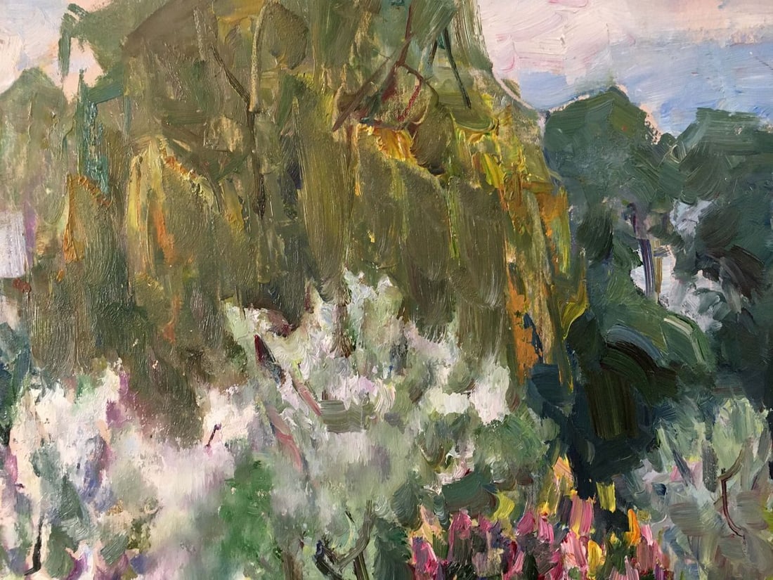 Oil painting Garden landscape Gantman Moisey Faibovich - 3
