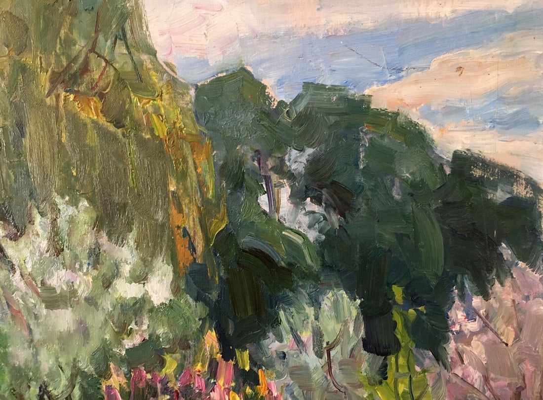 Oil painting Garden landscape Gantman Moisey Faibovich - 4