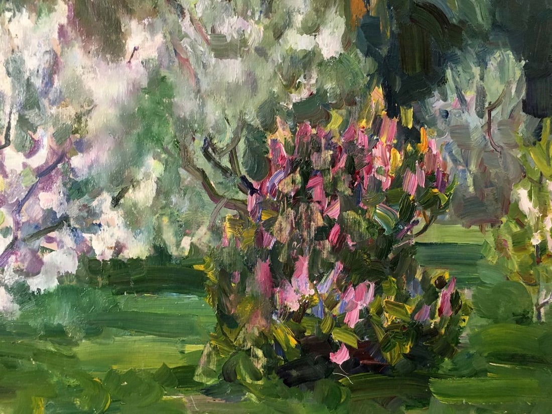 Oil painting Garden landscape Gantman Moisey Faibovich - 6