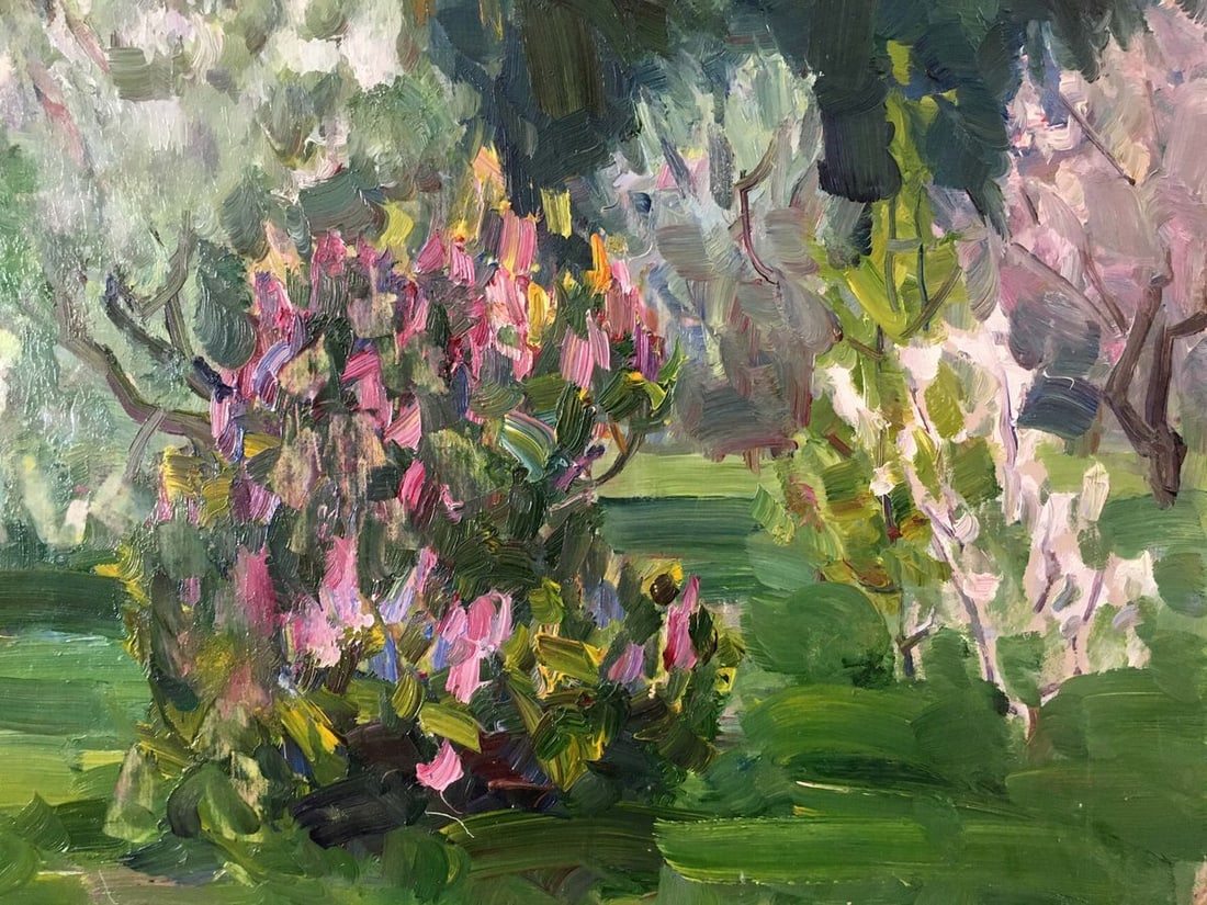 Oil painting Garden landscape Gantman Moisey Faibovich - 7