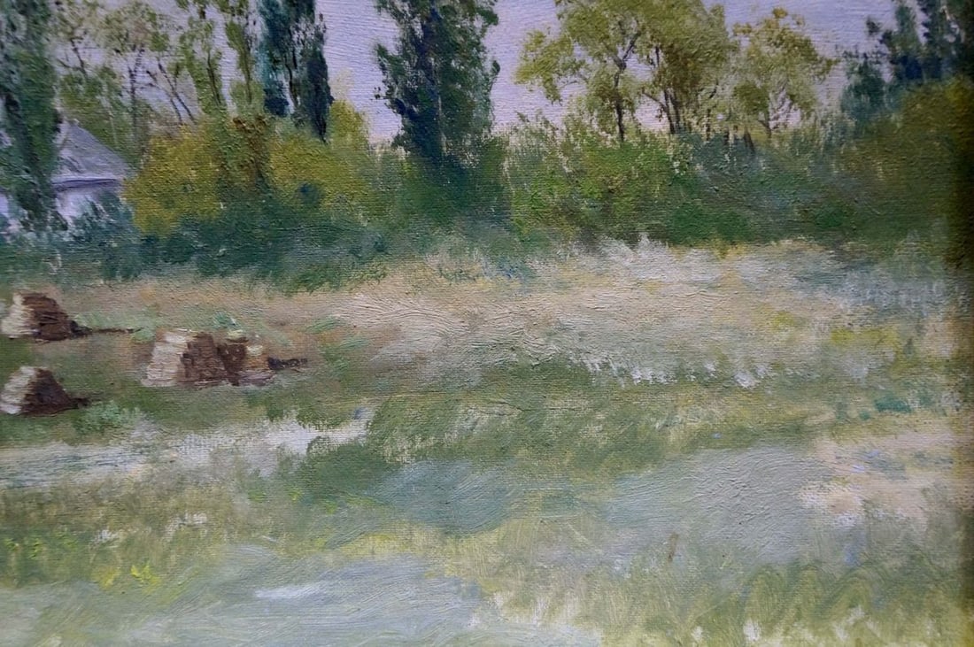 Oil painting At the house on the outskirts - 6